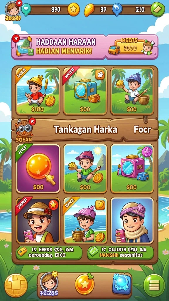 proslot - Screenshot 1: Menampilkan tampilan awal permainan dengan berbagai opsi slot.